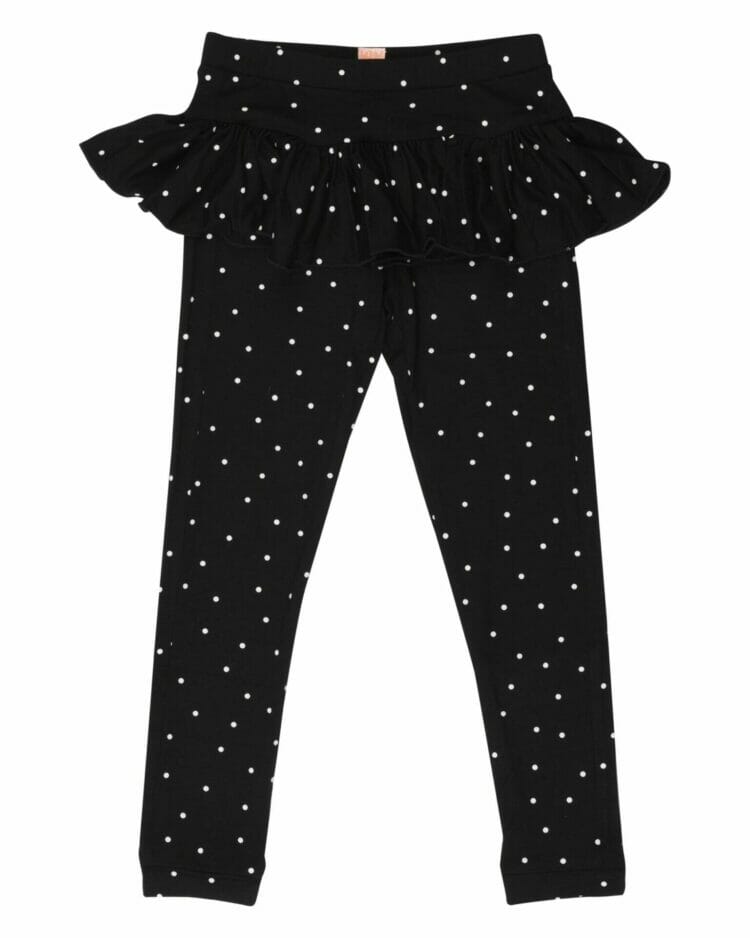 Betty Black leggings with white dots - WAUW CAPOW by Bangbang