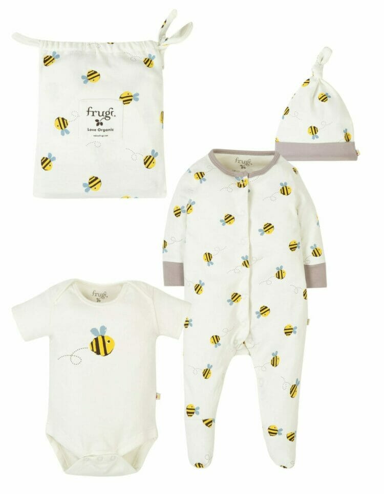 Buzzy Bee Babysuit Gift Set for baby - Frugi
