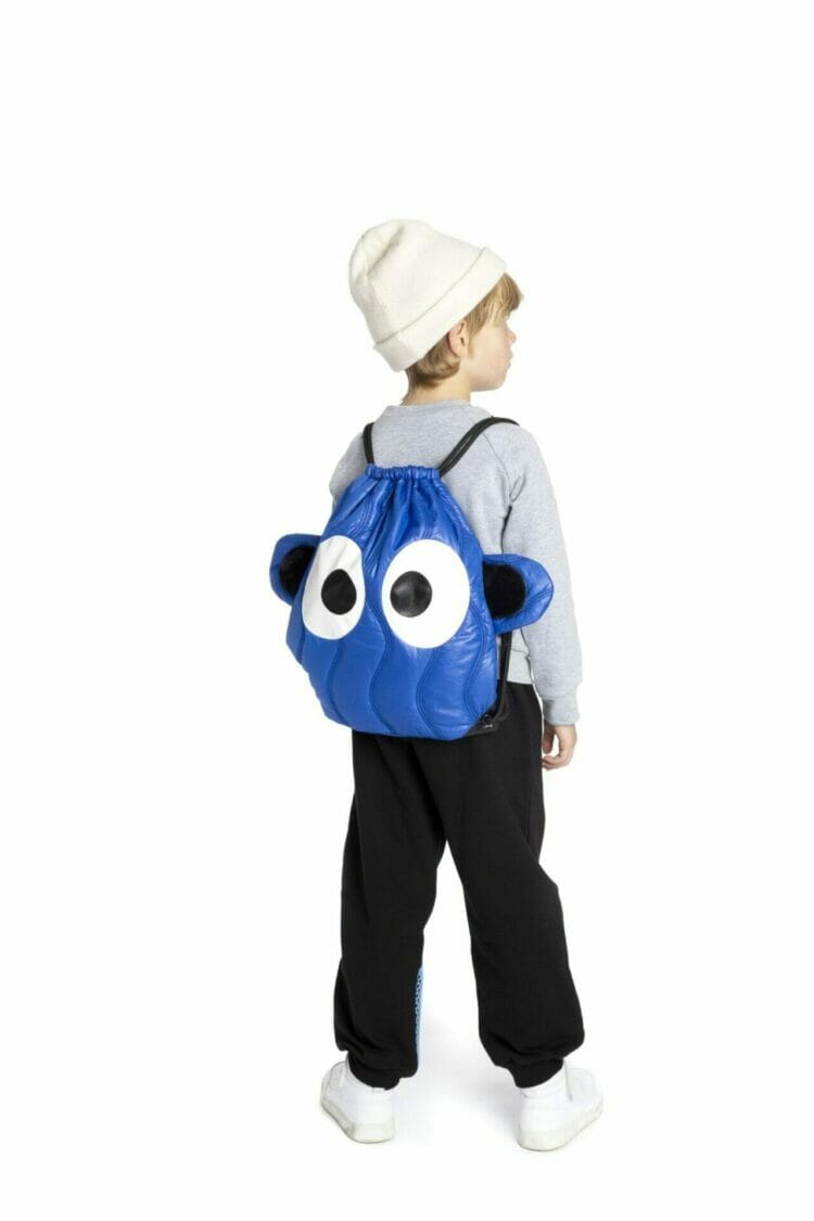 Funny Blue bag with big eyes and ears - WAUW CAPOW by Bangbang