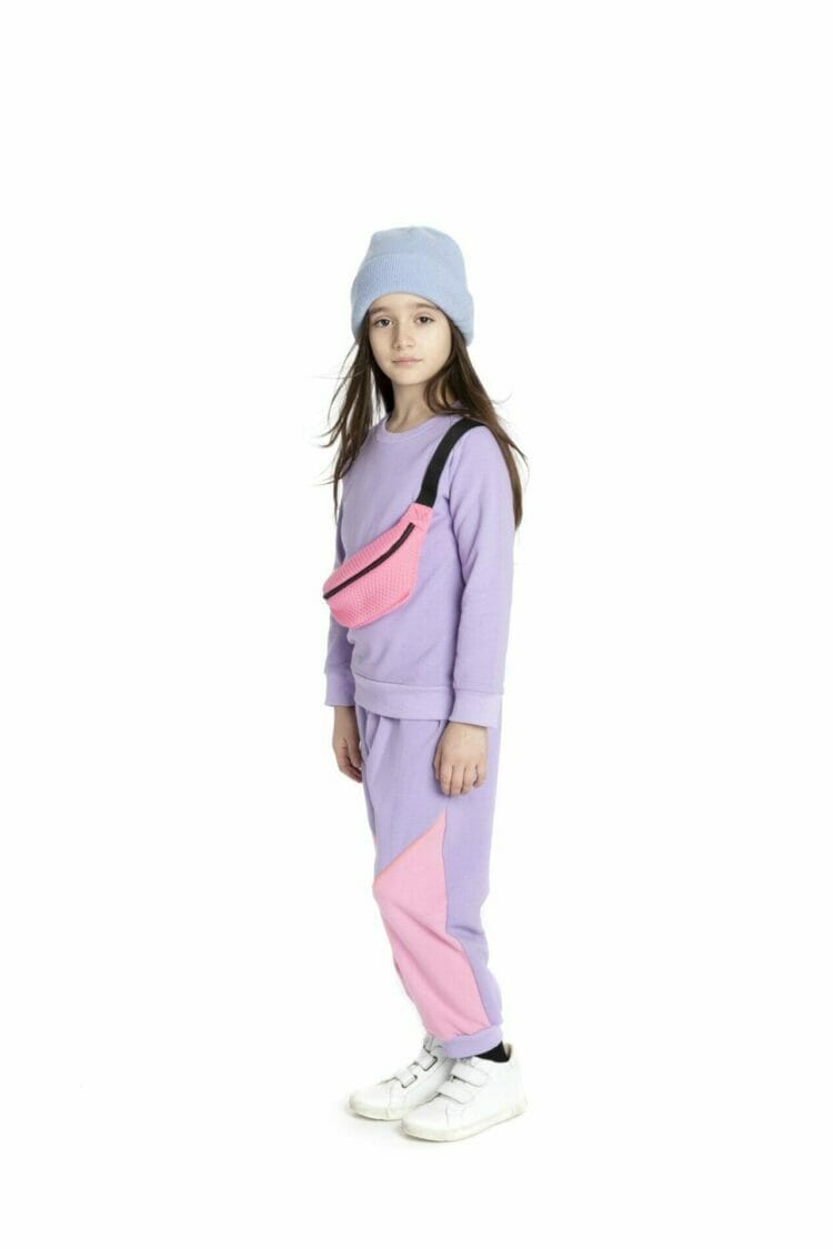 Girls Purple and pink sweatshirt - WAUW CAPOW by Bangbang