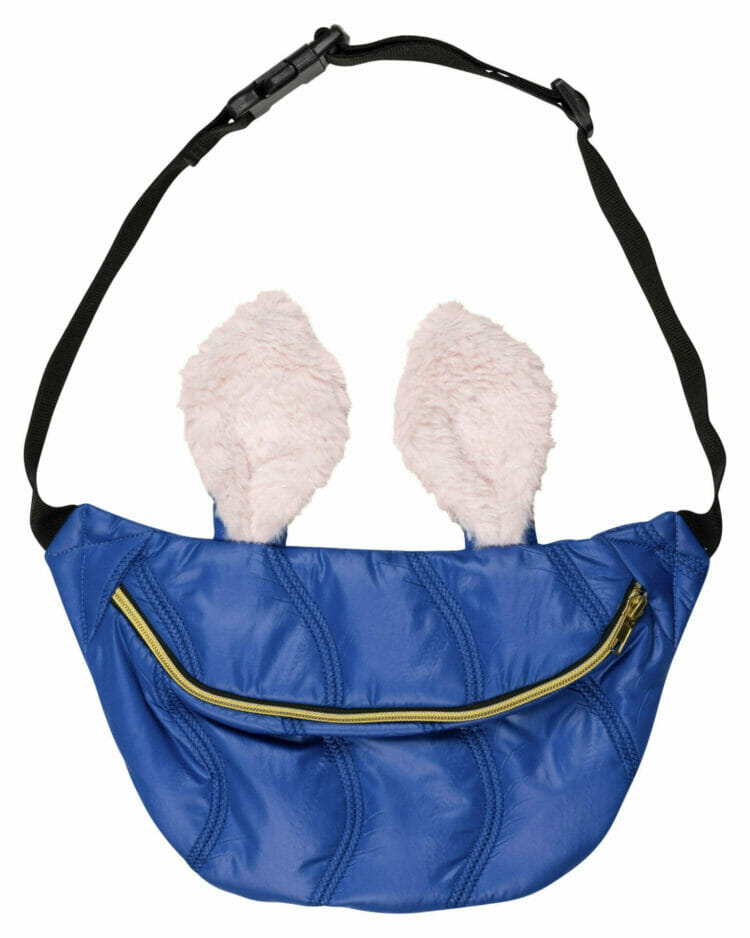 Jayden blue bum bag with fluffy pink bunny ears - WAUW CAPOW by Bangbang