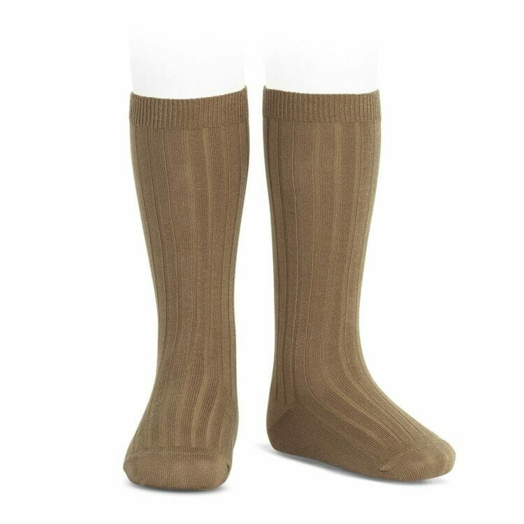 Basic Rib Knee Socks Cinnamon - Cóndor