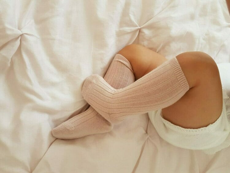 Basic Rib Knee Socks Nude - Cóndor
