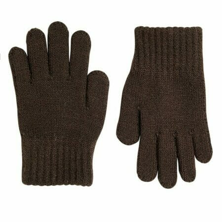 Brown boys knitted gloves - Cóndor
