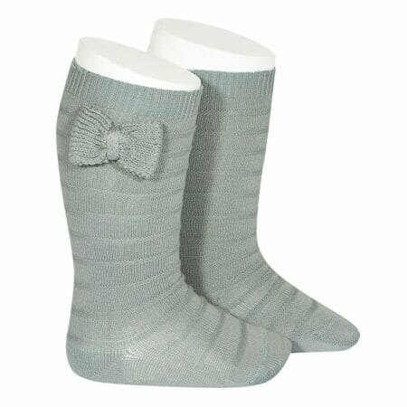 Dry green knitted bow knee socks - Cóndor
