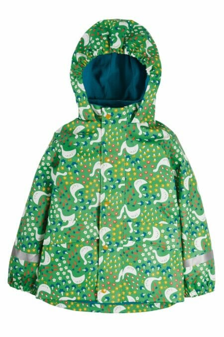Girls green waterproof coat - Frugi