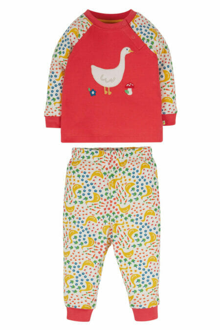 Girls pink geese pyjamas - Frugi