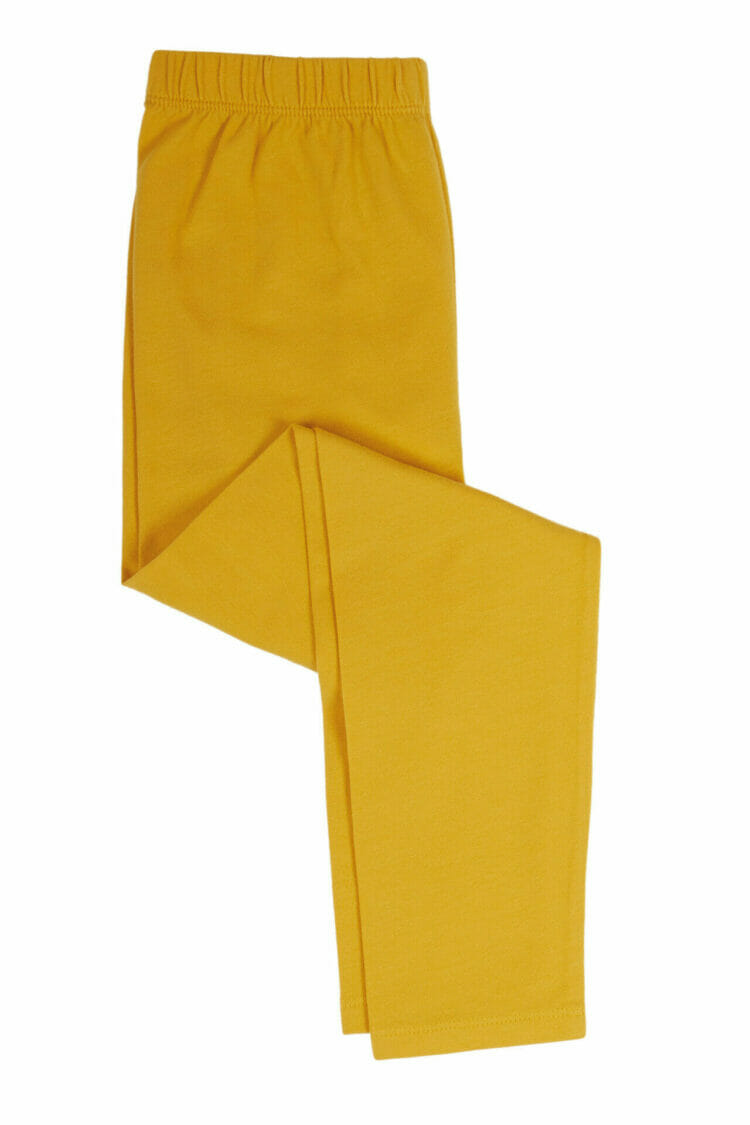 Girls yellow organic cotton leggings - Frugi