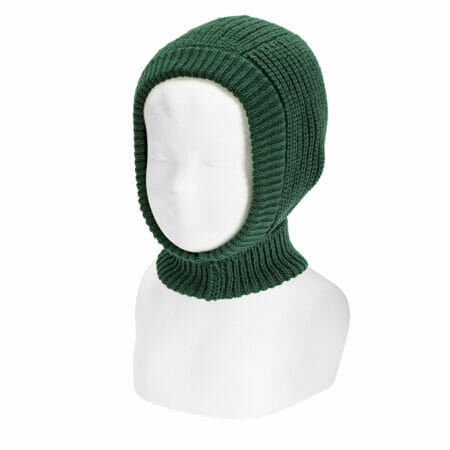 Green knitted balaclava for boys - Cóndor