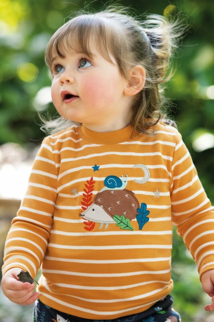 Garo piedurkņu krekls bērniem ar eža aplikāciju - Frugi