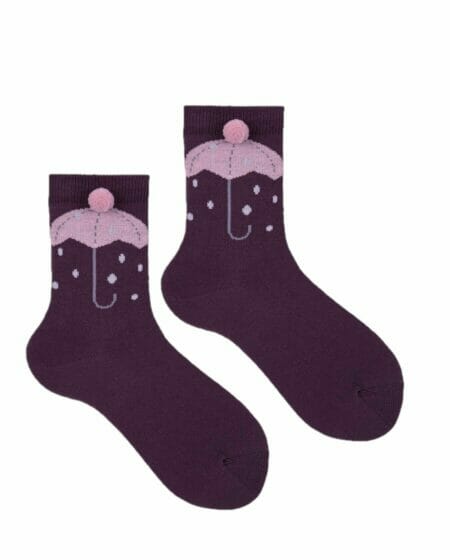Purple umbrella socks - Cóndor