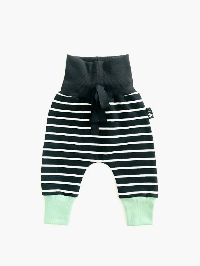 Soft and comfy high waist baby pants with stripes - EZE KIDS
