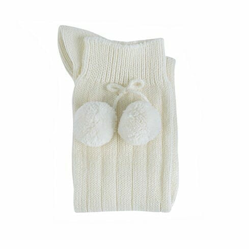 Warm Cotton Rib Knee Socks Beige - Cóndor
