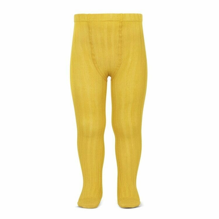 Basic rib tights Yellow - Cóndor