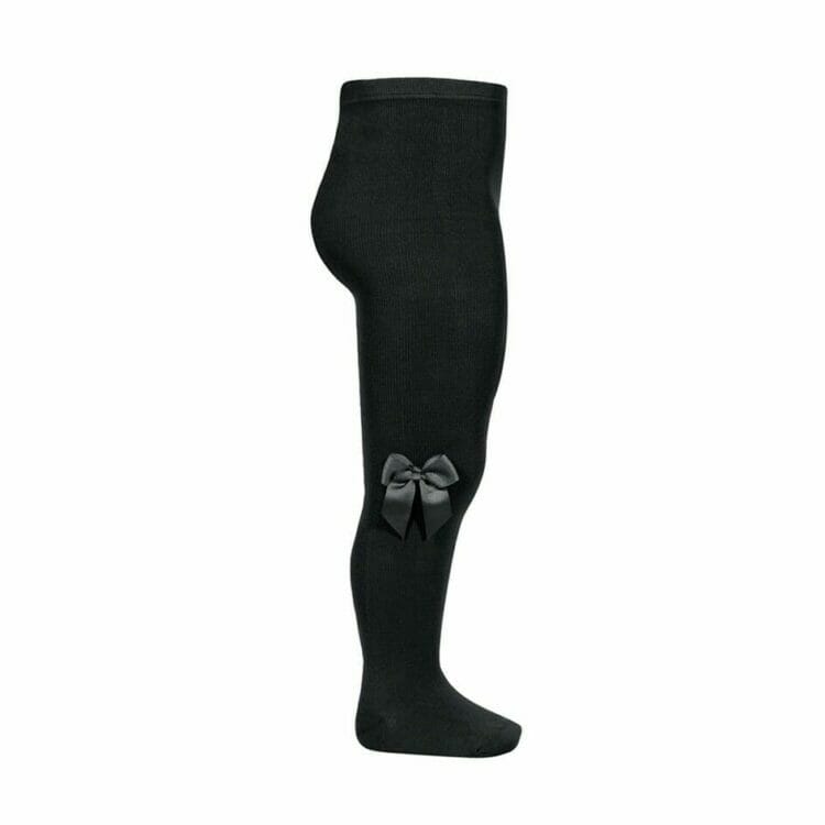 Cotton tights with a bow Black - Cóndor