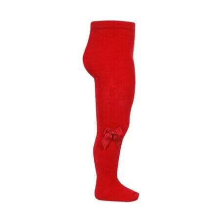Cotton tights with a bow Red - Cóndor
