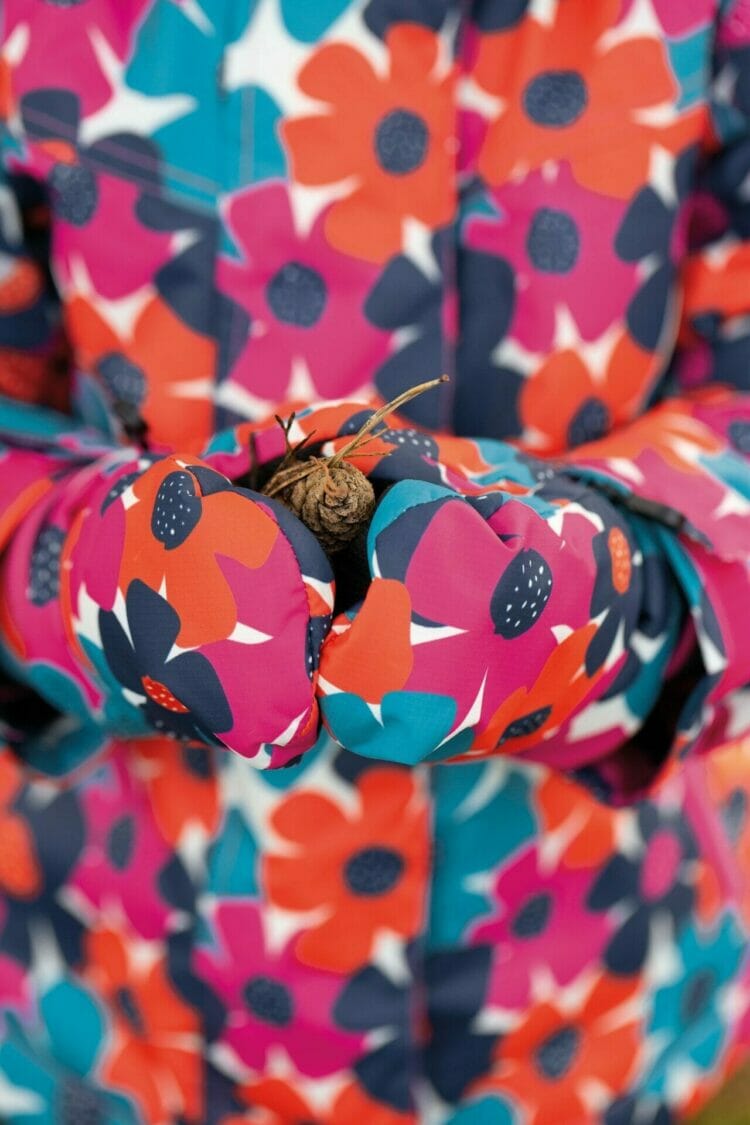 Floral snow and ski mittens - Frugi