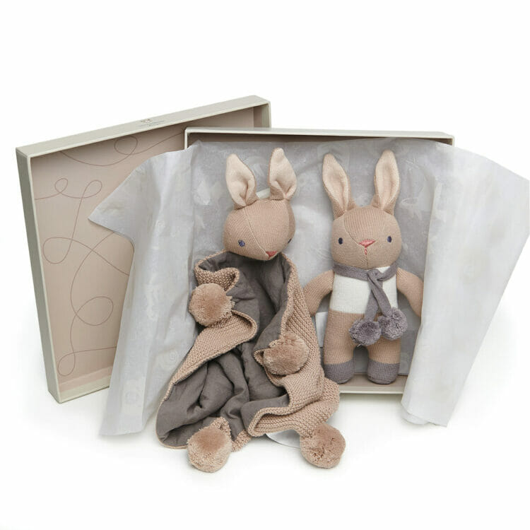 Baby Taupe Bunny Gift Set - ThreadBear Design