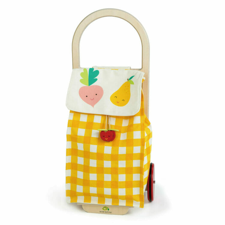 Yellow Shopping Trolley for kids - Tender leaf toys
