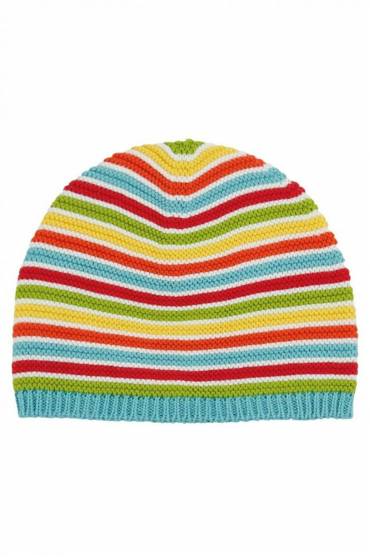 Baby Knitted Hat with Stripes - Frugi