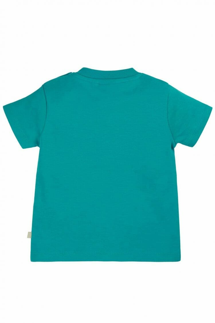 Blue Girls` T-shirt with a hedgehog - Frugi