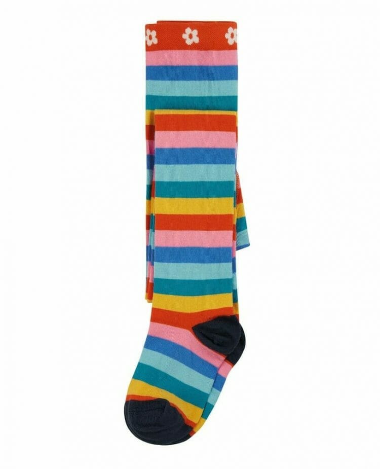 Bright Rainbow Stripe tights - Frugi