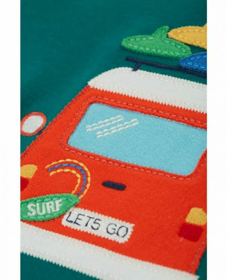 Green long-sleeved top for boys - Frugi