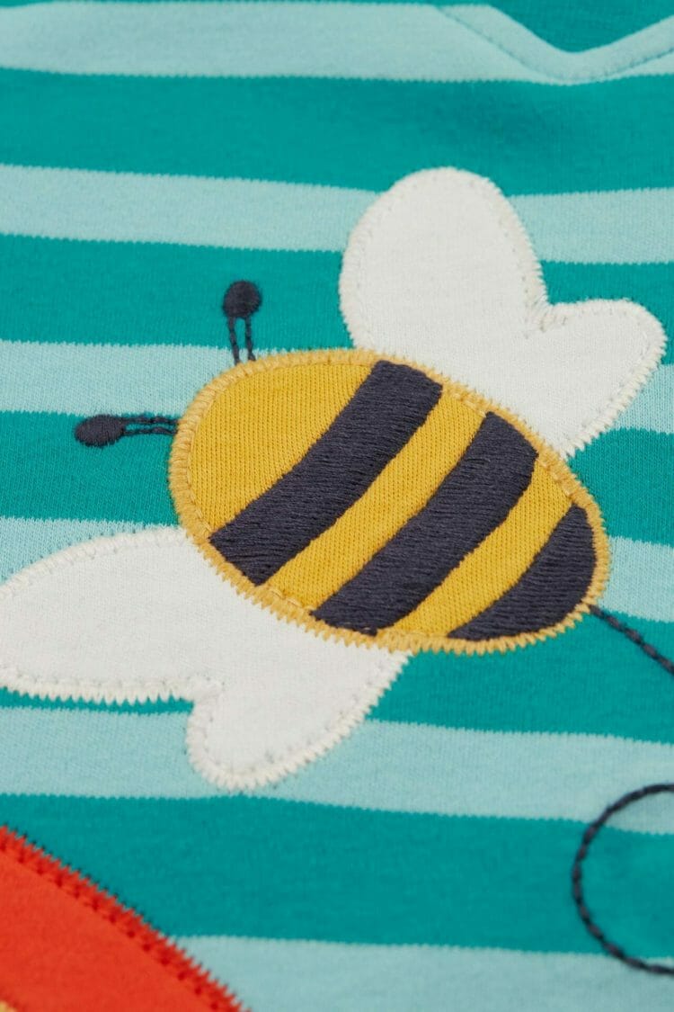 Kids Top with Bee appliqué - Frugi