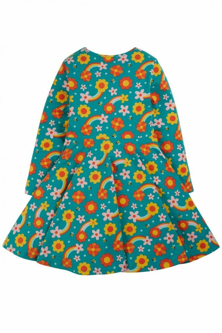 Long-sleeved Sofia Rainbow Dress - Frugi