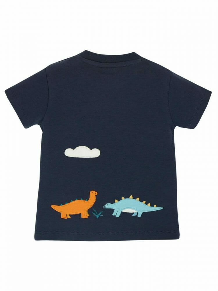Navy Blue Boys T-shirt with a Dinos - Frugi