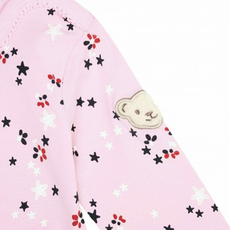 Baby girls` pink romper with stars - Steiff