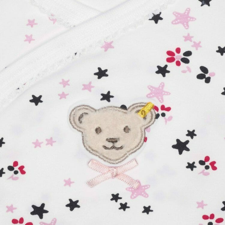 Baby soft and comfy long sleeve wrap bodysuit - Steiff