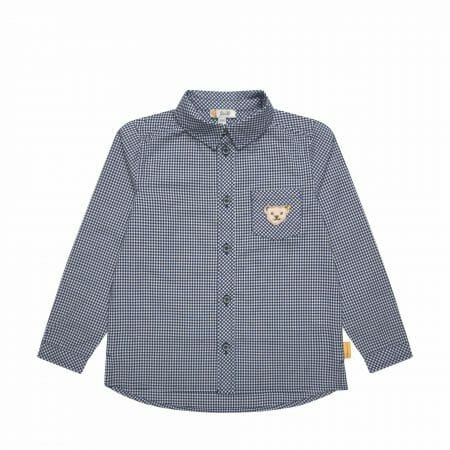 Boys` blue check pattern shirt - Steiff