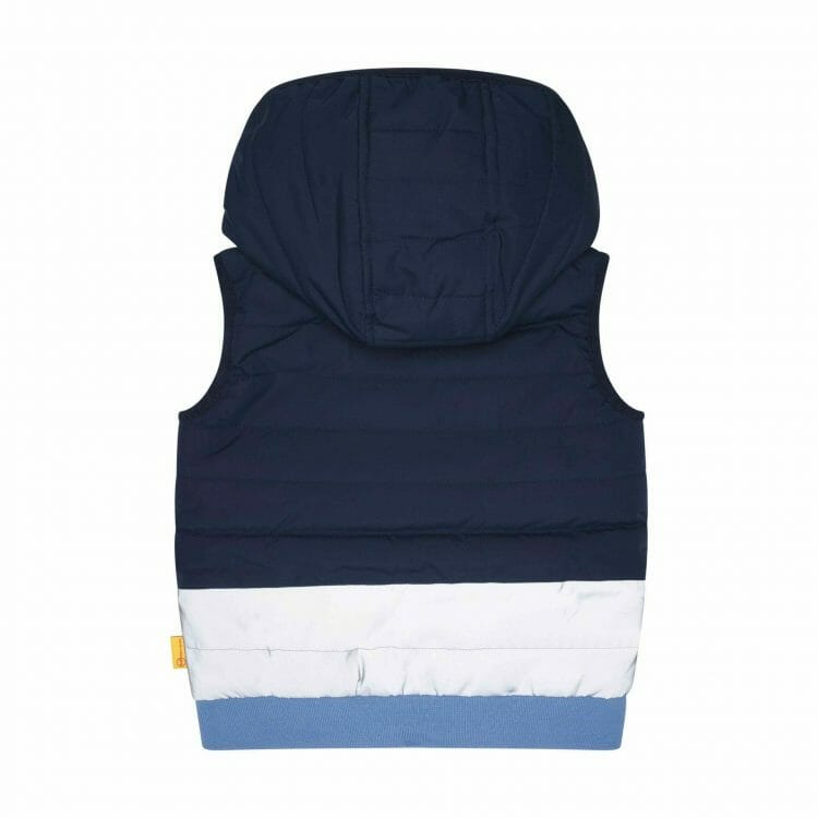 Boys indigo reversible vest with a hood - Steiff