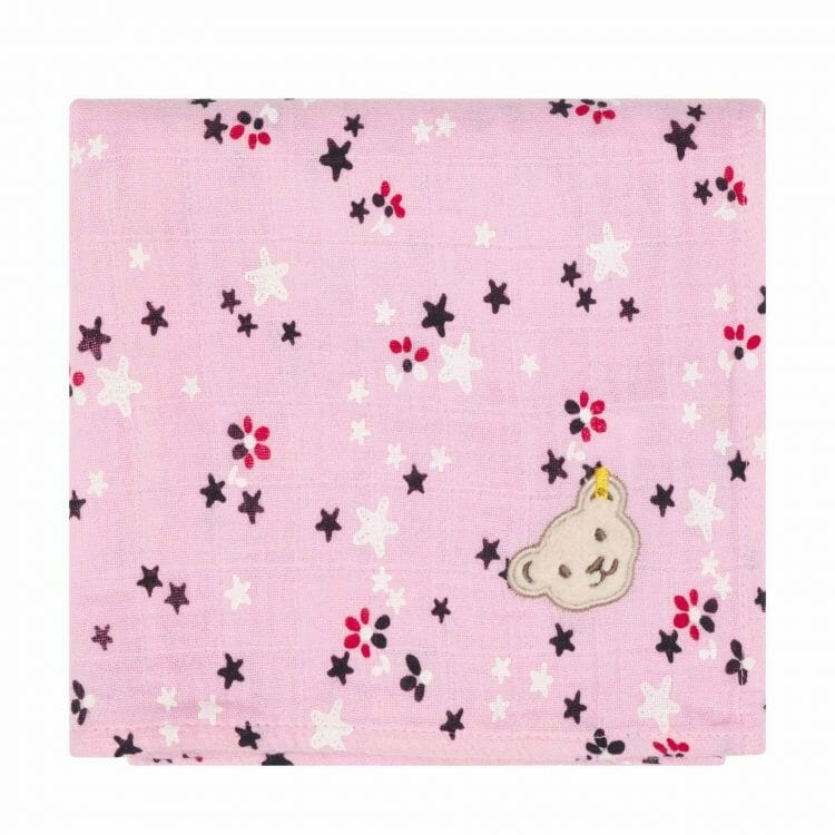 Pink baby muslins in gift box - Steiff