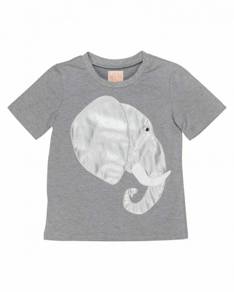 Boys Grey Elephant T-Shirt - WAUW CAPOW by Bangbang