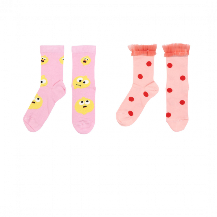 Lemon and polka dots socks (2pack) - WAUW CAPOW by Bangbang