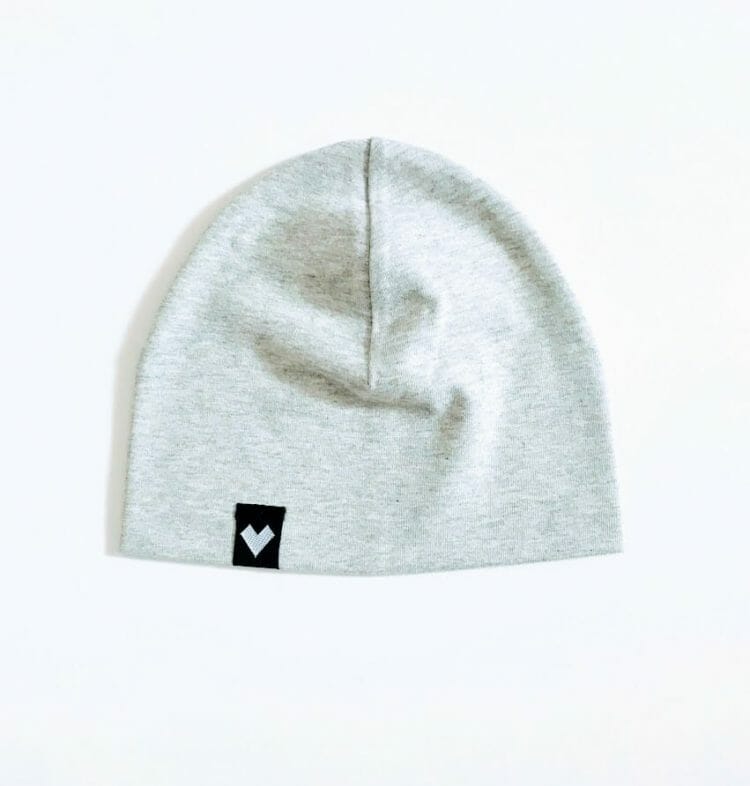 Grey organic cotton hat with double lining - EZE KIDS