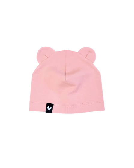 Soft pink teddy bear hat for kids - EZE KIDS