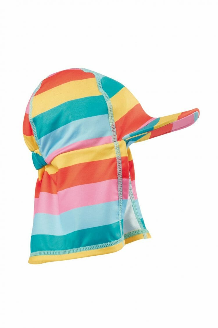 Childrens` Swim Hat in multi color stripes - Frugi