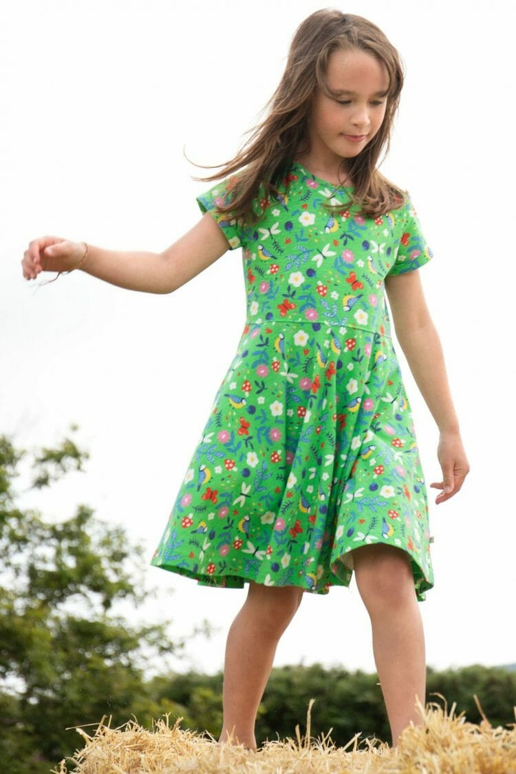 Girls Green Skater Dress - Frugi