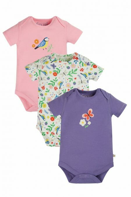 Hedgerow/Pink Super Special 3 Pack Body - Frugi