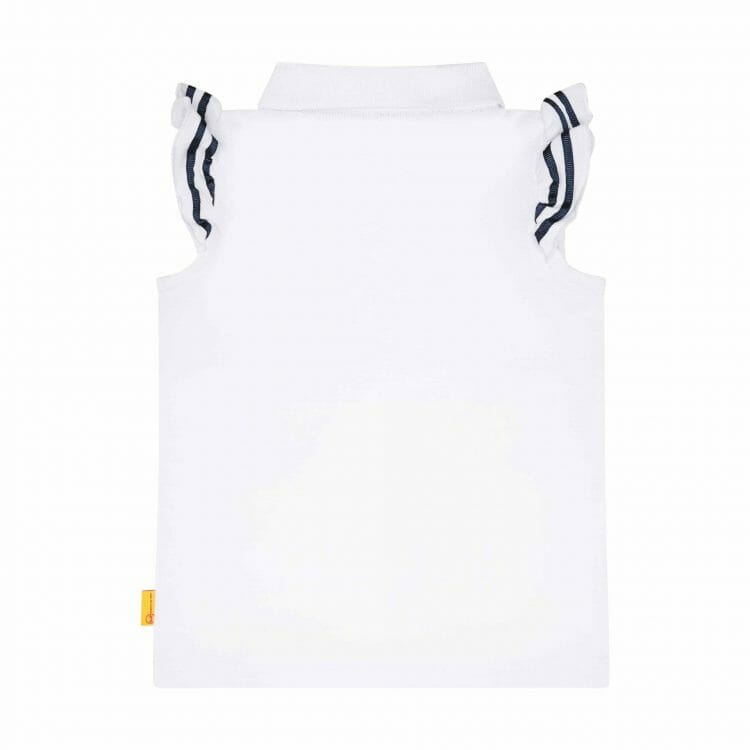 Girls` white polo shirt with Steiff logo - Steiff