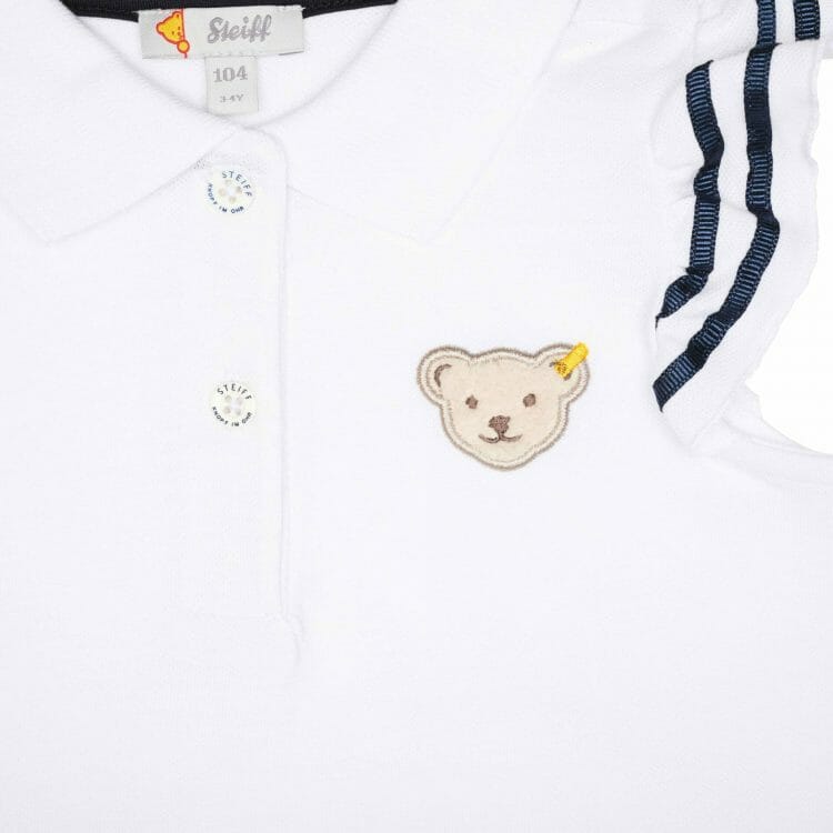 Girls` white polo shirt with Steiff logo - Steiff