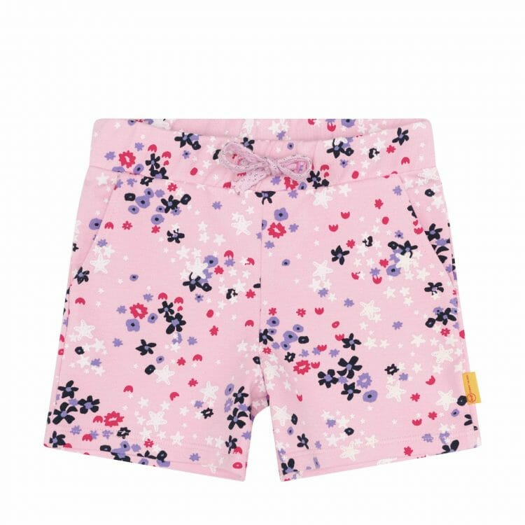 Pink girls` shorts with star pattern - Steiff
