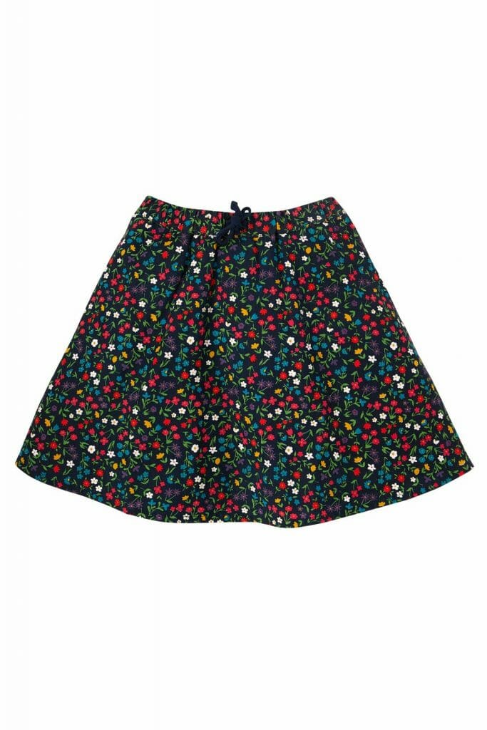 Navy blue flower skirt • Petite Kingdom