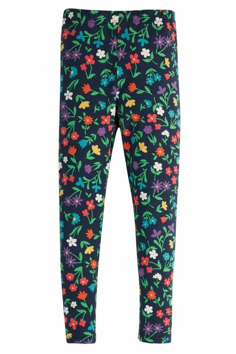 Soft flower leggings for girls - Frugi
