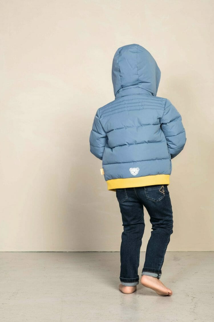 Blue Jacket with yellow hood for boys - Steiff