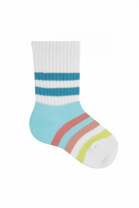 Kids` sport socks with green stripes - Cóndor