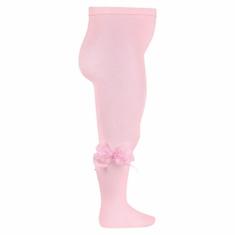 Pink classic tights with beautiful bow - Cóndor
